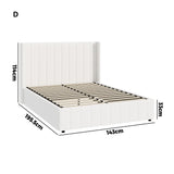 Allure Royale Boucle Fabric Gas Lift Storage Bed | Two In One Bed and Storage Combo Bed Frame in Boucle