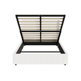 Allure Royale Boucle Fabric Gas Lift Storage Bed | Two In One Bed and Storage Combo Bed Frame in Boucle