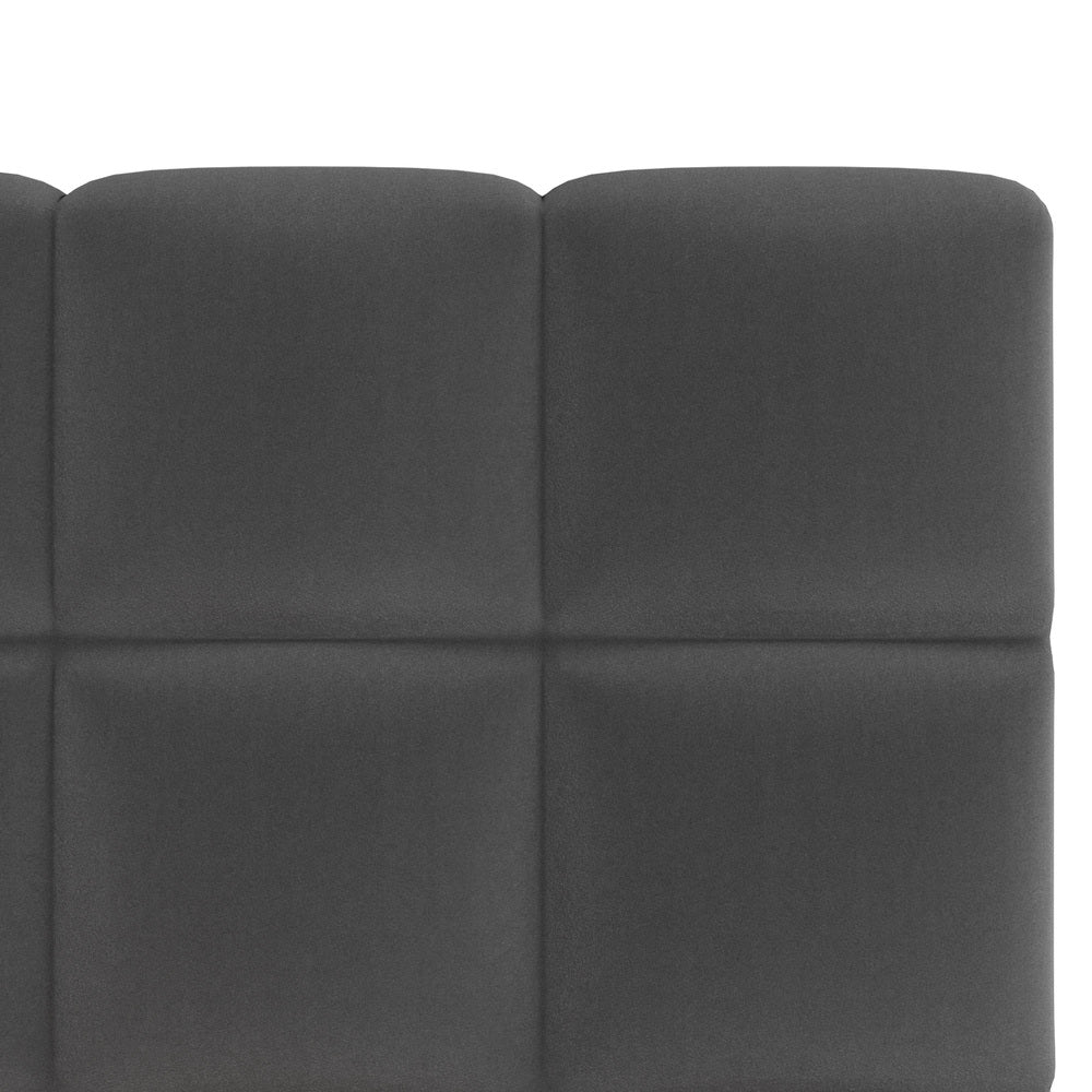 Botelia Grey Velvet Low Profile Bed Frame | Soft Luxurious Tufted Premium Fabric Ground Bed