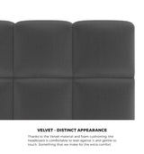 Botelia Grey Velvet Low Profile Bed Frame | Soft Luxurious Tufted Premium Fabric Ground Bed
