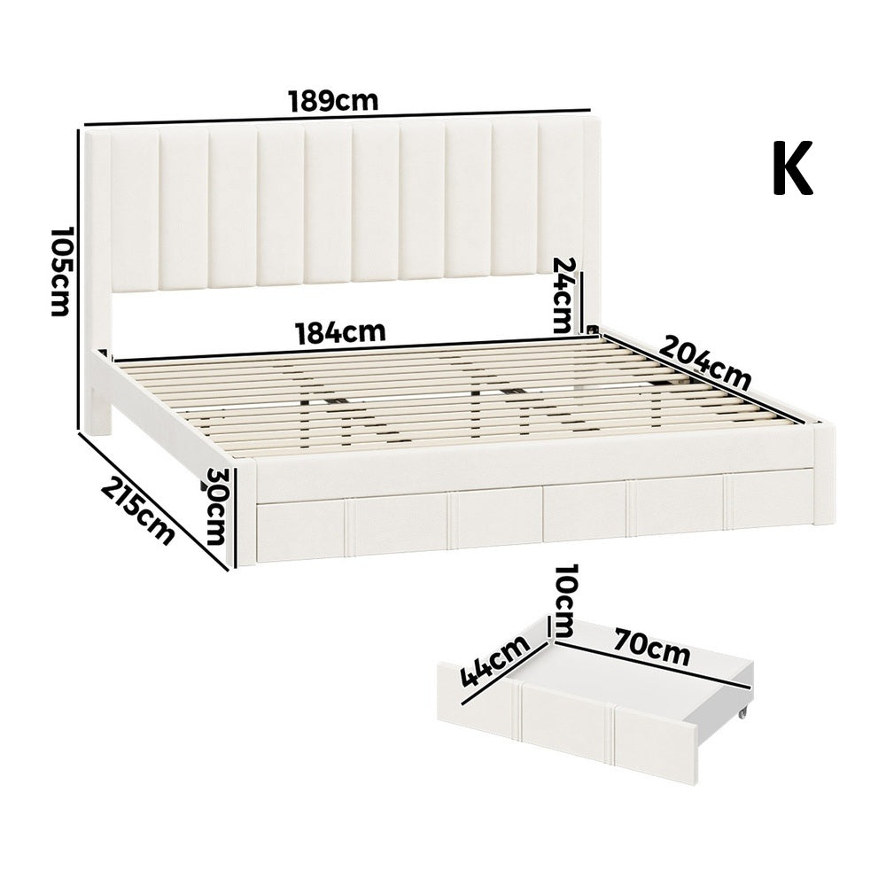 Astoria Plush Velvet Fabric Storage Bed | Prestige Fabric Bed Frame and Storage Drawers