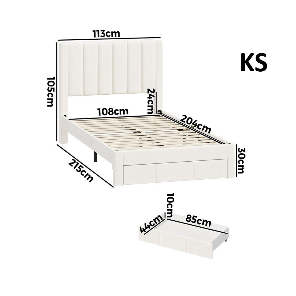 Astoria Plush Velvet Fabric Storage Bed | Prestige Fabric Bed Frame and Storage Drawers