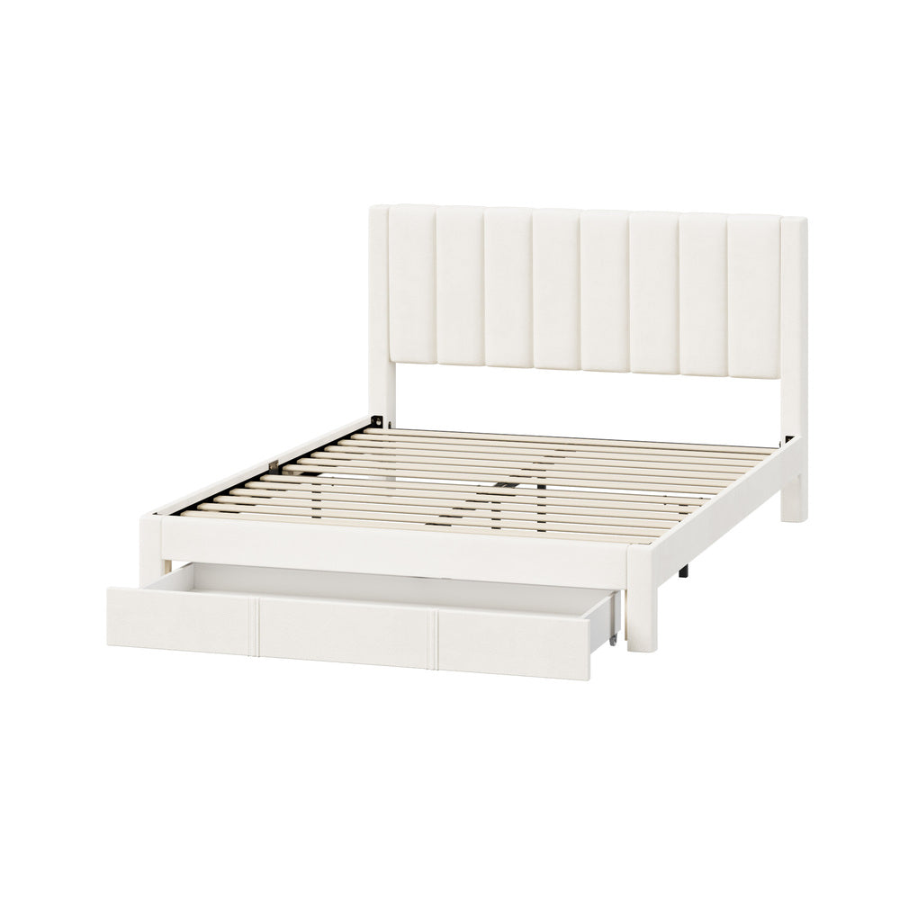 Astoria Plush Velvet Fabric Storage Bed | Prestige Fabric Bed Frame and Storage Drawers