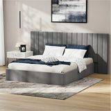 Adore Extra Wide Grey Velvet Fabric Gas Lift Bed | Soft Touch Velvet  Luxury 2 in 1 Storage Bed Frame