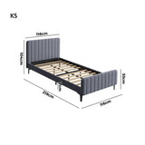 Luxore Velvet Touch Venezia Bed Frame | Modern Premium Soft Plush Grey Velvet Bed