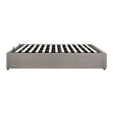 Premium Milano Grey Fabric Platform Bed Base | Two in One Gas Lift Storage Bed Base No Headboard