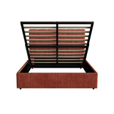 Premium Milano Rust Soft Fabric Gas Lift Storage Bed | Two In One Bed and Storage Combo Bed Frame