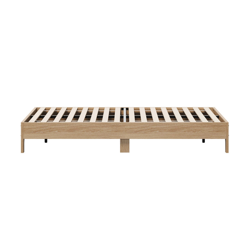 Gio Wooden Platform Bed Base | Minimalistic Sturdy Platform Bed