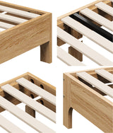 Gio Wooden Platform Bed Base | Minimalistic Sturdy Platform Bed