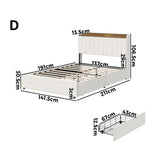 Hudson Beige Velvet Storage Bed with USB Charging | Soft Fabric LED Lights Bed Frame with 4 Draws