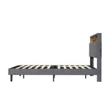 Piazzi LED Tuffted Grey Fabric Storage Bed | Modern Super Storage LED Lights Bed Frame