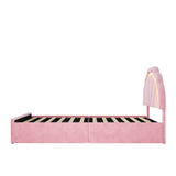Mermaid Pink Plush Velvet LED Storage Bed | Beautiful Soft Touch LED Headboard 4 Draw Bed Frame