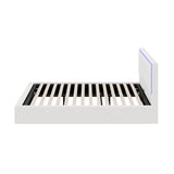 Neom Luxe Teddy Boucle Padded LED Bed Frame | Modern White Boucle Gas Lift Storage Bed with LED Lighting