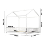 Scandi Wooden Kids House in Double Size | Novelty Kids Beds | Wooden Childrens Beds