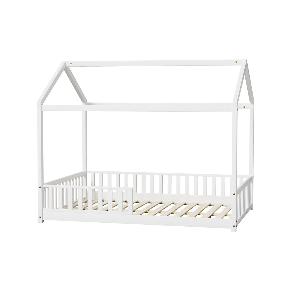 Scandi Wooden Kids House in Double Size | Novelty Kids Beds | Wooden Childrens Beds