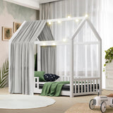 Scandi Wooden Kids House or Teepee Bed with Mattress Set | Children's Bed and Mattress Combo