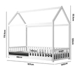 Scandi Wooden Kids House or Teepee Bed with Mattress Set | Children's Bed and Mattress Combo