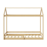 Juno Luxe Premium Kids NZ Timber House Bed with Fence | Funzee Kids House Style Bed Frame in Single