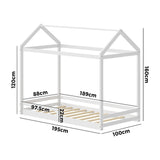 Juno Luxe Premium Kids NZ Timber House Bed with Fence | Funzee Kids House Style Bed Frame in Single