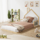 Reggio Luxe Premium Kids Chimney Floor Bed | King Single Size Childrens Wooden Low Profile Floor Bed