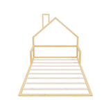 Reggio Luxe Premium Kids Chimney Floor Bed | King Single Size Childrens Wooden Low Profile Floor Bed