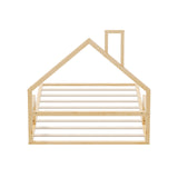 Reggio Luxe Premium Kids Chimney Floor Bed | King Single Size Childrens Wooden Low Profile Floor Bed