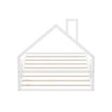 Reggio Luxe Premium Kids Chimney Floor Bed | King Single Size Childrens Wooden Low Profile Floor Bed