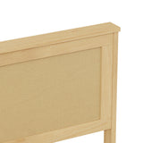 Centrum Modern Wooden Bed Frame with Rattan Headboard | Scandi Wood Storage Rattan Bed