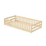 Reggio Luxe Premium Kids Timber Guard Bed | Single Size Childrens Wooden Gate Guard Bed