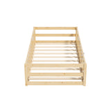 Reggio Luxe Premium Kids Timber Guard Bed | Single Size Childrens Wooden Gate Guard Bed
