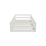 Reggio Luxe Premium Kids Timber Guard Bed | Single Size Childrens Wooden Gate Guard Bed