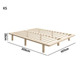 Scandi Luxe Premium Timber Platform Bed | Reinforced Durable Wooden Floating Bed Base