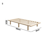 Scandi Luxe Premium Timber Platform Bed | Reinforced Durable Wooden Floating Bed Base