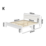 Aria Hampton White Wooden Bed Frame | Solid Modern Timber Bed High Quality Frame