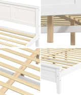 Aria Hampton White Wooden Bed Frame | Solid Modern Timber Bed High Quality Frame