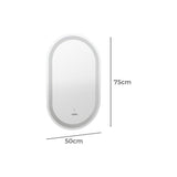 Lumiro Oval Bathroom LED Mirror | Oval Modern High Quality 3 Colour LED Bathroom Mirros | Easy Install Anti Fog