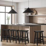 Set of Four Centrum Haio Wooden Barstools | Four Japenese Style Wooden Counter Bartsools