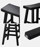 Set of Four Centrum Haio Wooden Barstools | Four Japenese Style Wooden Counter Bartsools