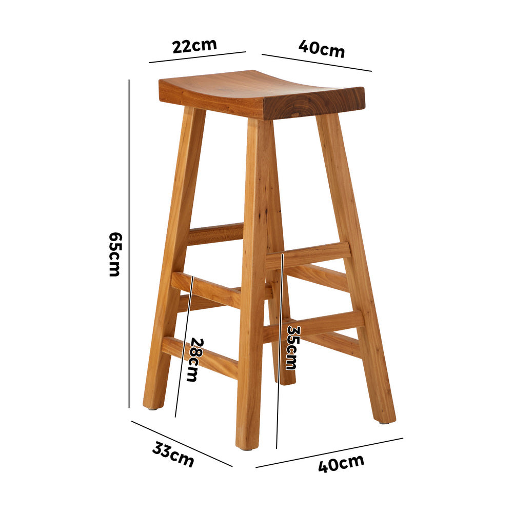 Set of Four Centrum Haio Wooden Barstools | Four Japenese Style Wooden Counter Bartsools