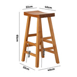 Set of Four Centrum Haio Wooden Barstools | Four Japenese Style Wooden Counter Bartsools