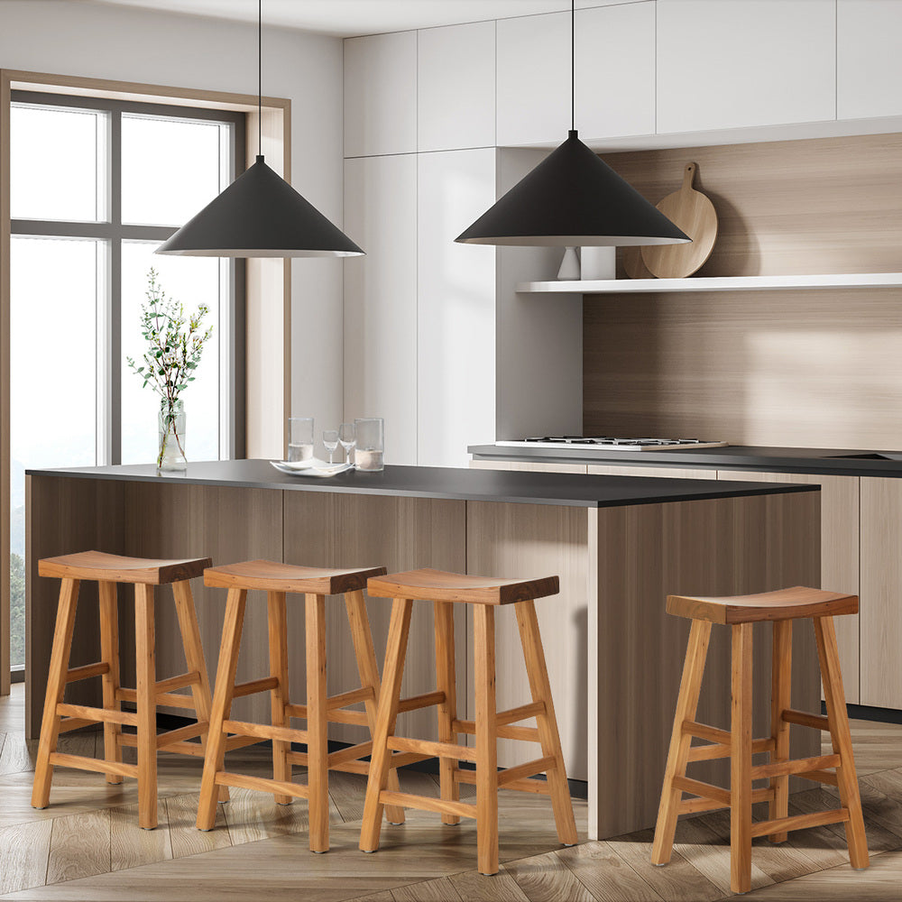 Set of Four Centrum Haio Wooden Barstools | Four Japenese Style Wooden Counter Bartsools