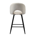 Set of Two Romana Boucle Fabric High Back Barstools | Stylish Modern Boucle Barstools Set