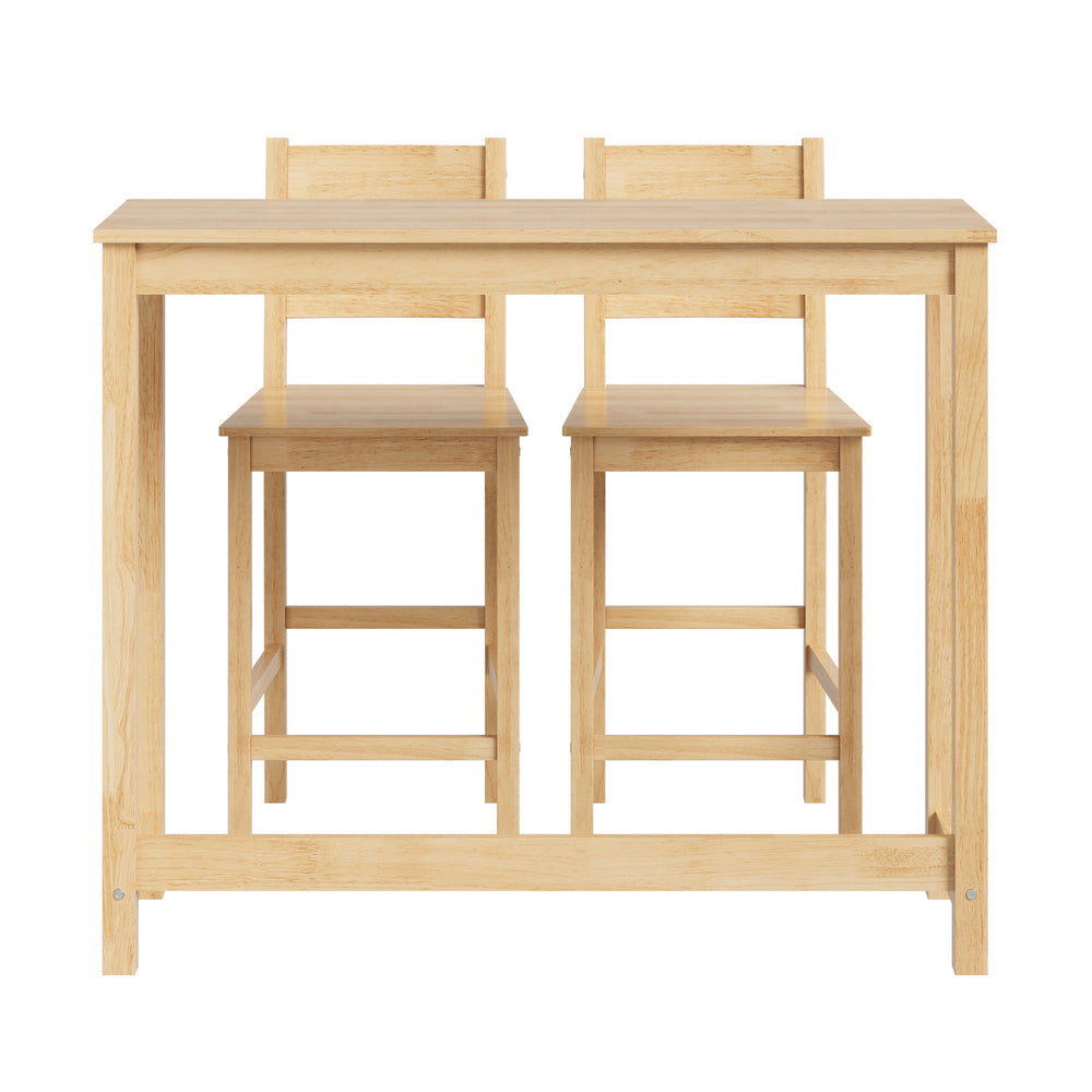 Emprezzo 3pc Kitchen Dining Barstool Set | Slimline 2 Barstools and Breakfast Table Set