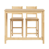 Emprezzo 3pc Kitchen Dining Barstool Set | Slimline 2 Barstools and Breakfast Table Set