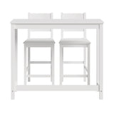 Emprezzo 3pc Kitchen Dining Barstool Set | Slimline 2 Barstools and Breakfast Table Set