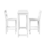 Emprezzo 3pc Kitchen Dining Barstool Set | Slimline 2 Barstools and Breakfast Table Set