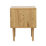 Centrum 2 Draw Designer Bedside Table | Modern Timber Panel Bedroom Nightstand