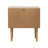 Centrum 2 Draw Designer Bedside Table | Modern Timber Panel Bedroom Nightstand