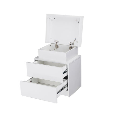 Carlo Supreme LED Multicolour Bedside Table | Modern Glossy Lift Storage Nightstand Bedside Unit