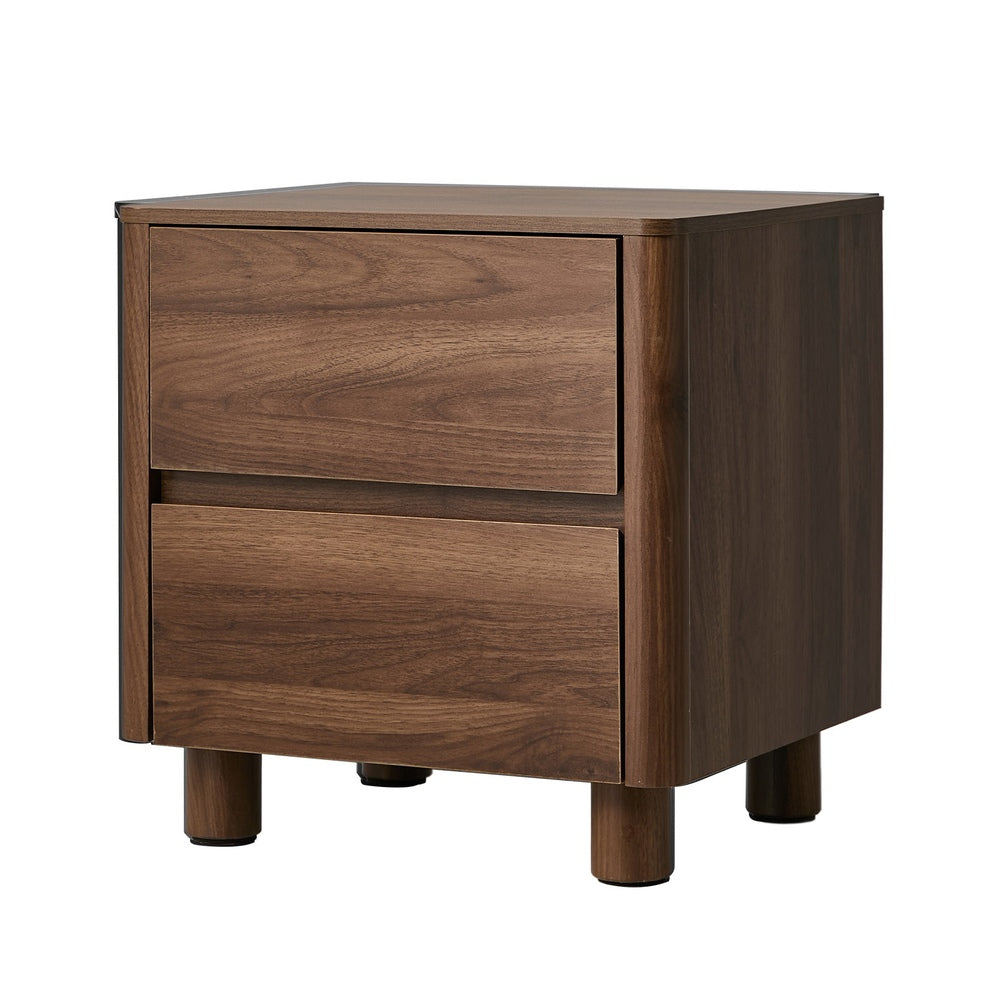 Ferrara 2 Draw Wooden Bedside Table | Modern Style Storage Nightstand